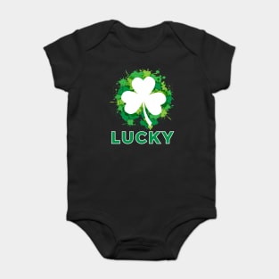 Lucky Shamrock Clover Baby Bodysuit